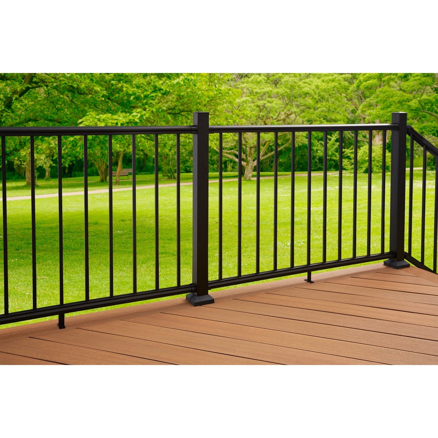 Fiberon CitySide Matte Black Aluminum Deck Line Post