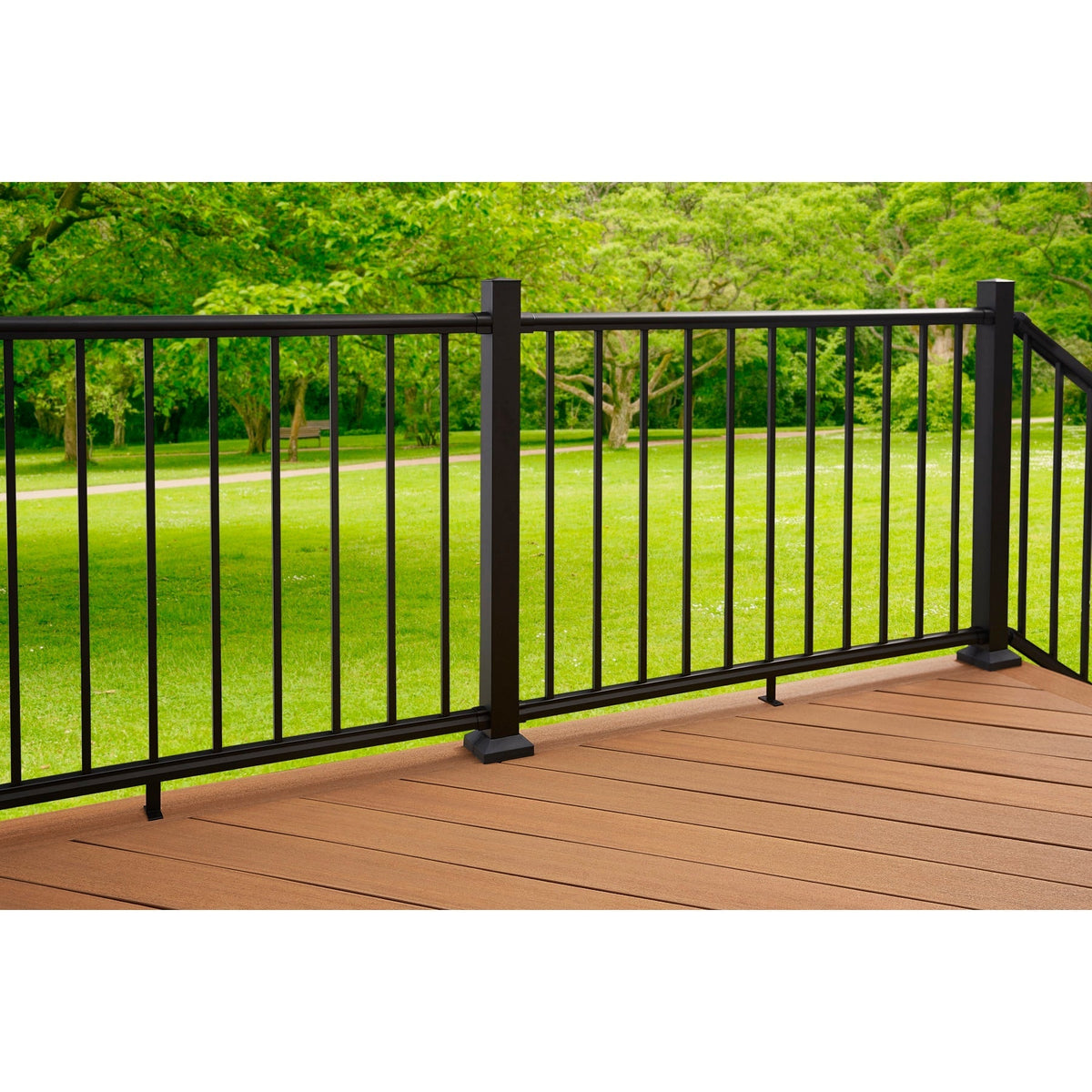Fiberon CitySide Matte Black Aluminum Deck End Post