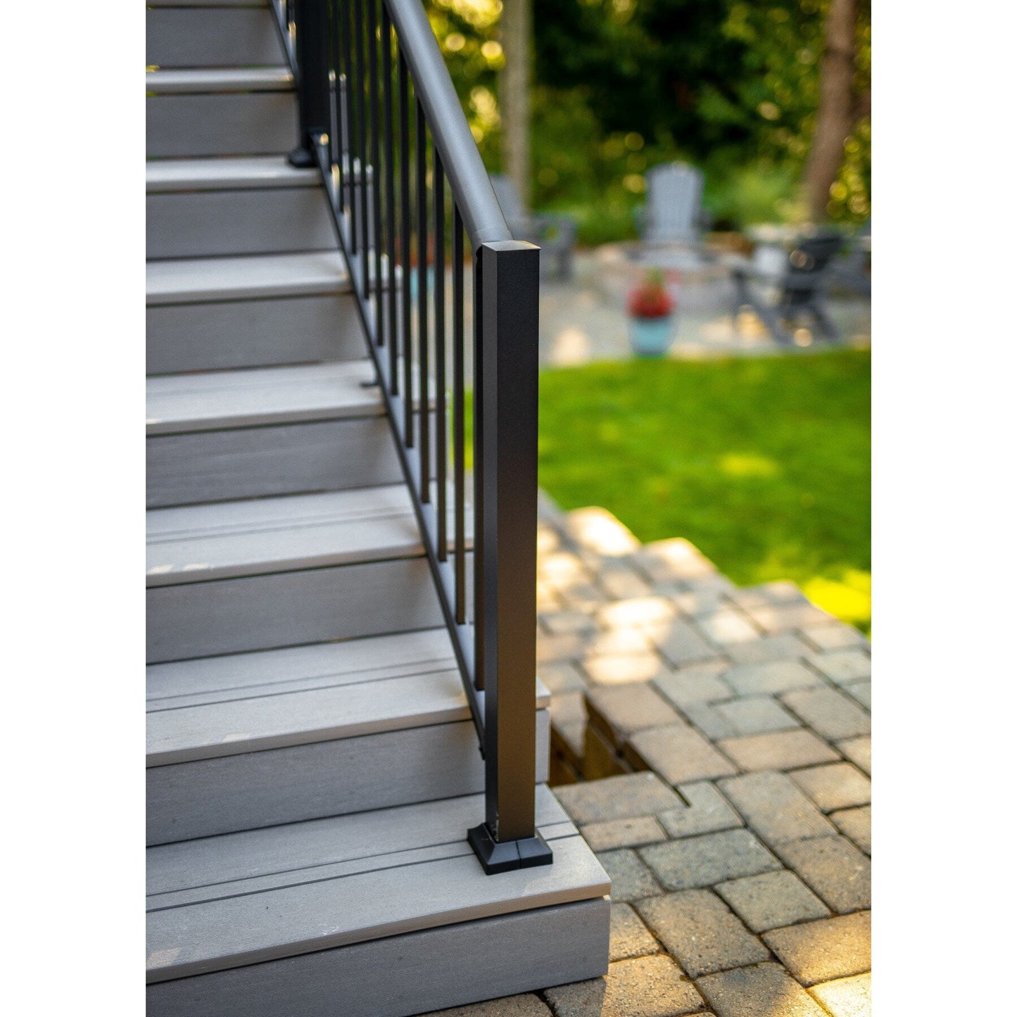 Fiberon 6-in x 4-in CitySide Matte Black Aluminum Post Connector (4-Pack)