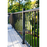 Fiberon 3-in x 2.5-in CitySide Matte Black Aluminum Rail Bracket (2-Pack)