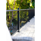 Fiberon CitySide Matte Black Aluminum Deck Line Post