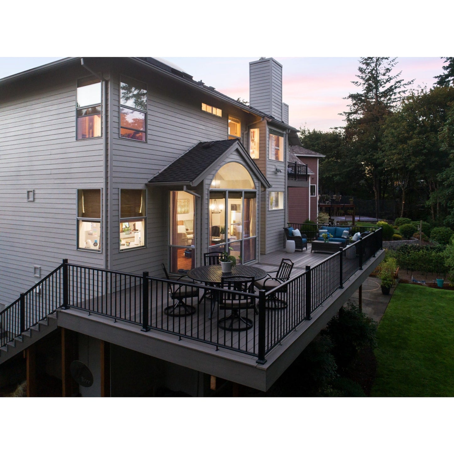 Fiberon CitySide Matte Black Aluminum Deck Line Post