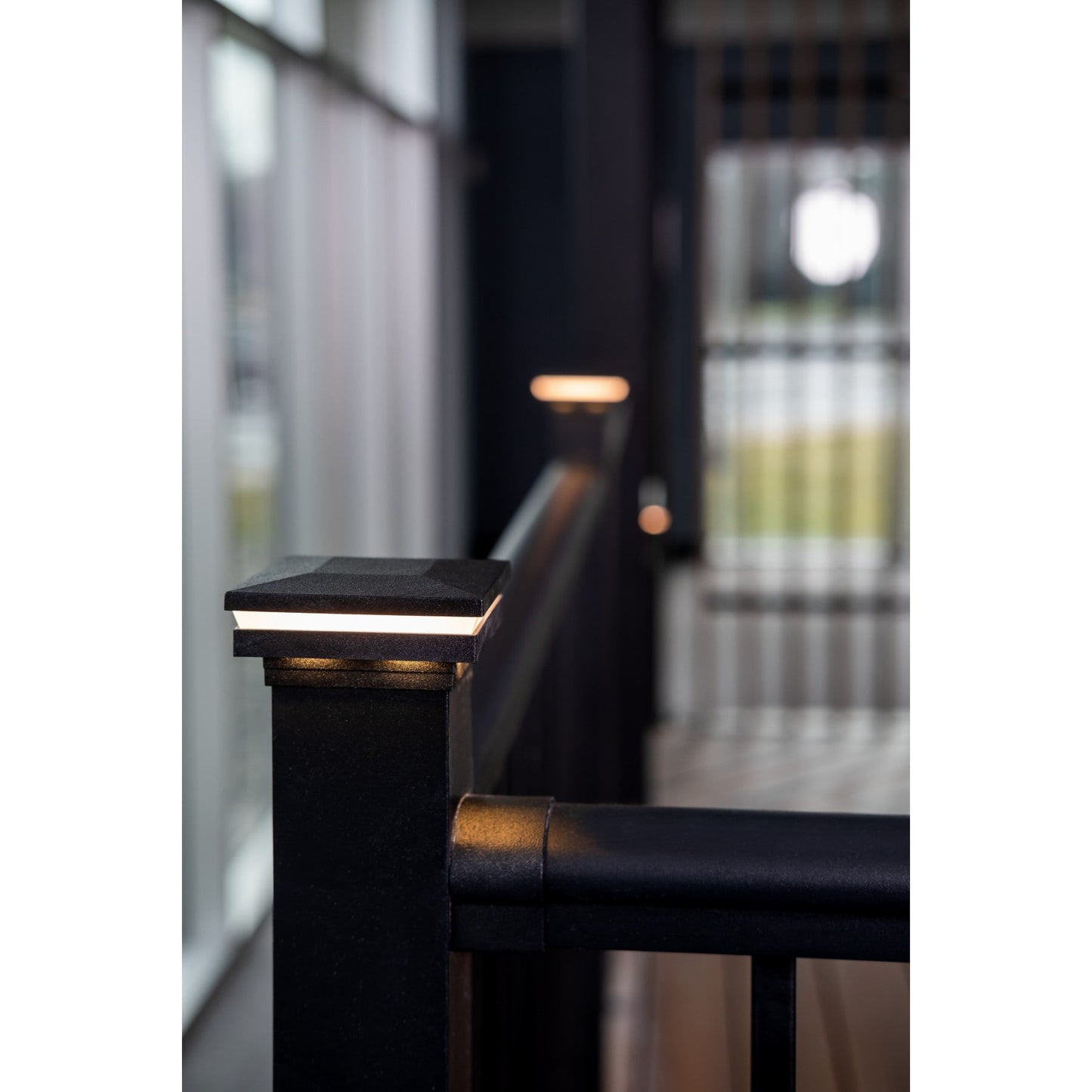 Fiberon 60-Lumen 0.8-Watt Matte Black Low Voltage Hardwired LED Outdoor Post Cap Light (3000 K)