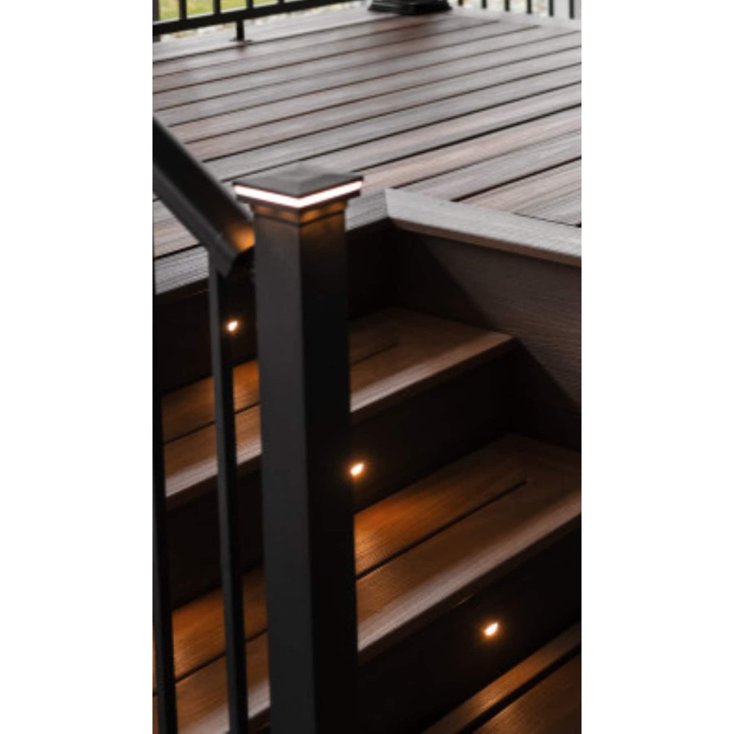 Fiberon 60-Lumen 0.8-Watt Matte Black Low Voltage Hardwired LED Outdoor Post Cap Light (3000 K)