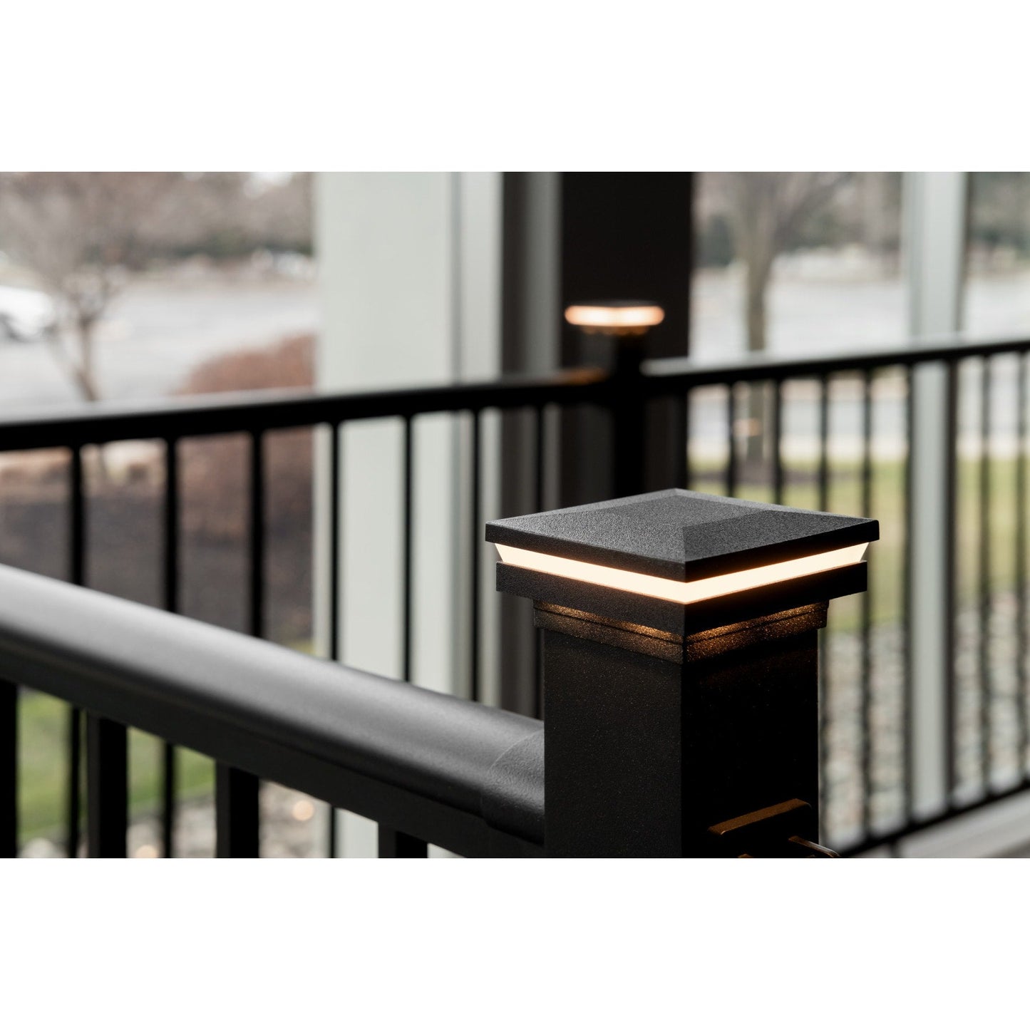 Fiberon 60-Lumen 0.8-Watt Matte Black Low Voltage Hardwired LED Outdoor Post Cap Light (3000 K)