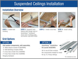 Armstrong Ceilings 24-in x 24-in Textured Contractor White Fissured Drop Acoustic Ceiling Tiles, 16-Pack (15/16-in Grid)
