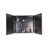 AAZJ AS 30-in x 26-in Surface/Recessed Mount Black Medicine Cabinet