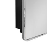 AAZJ AS 24-in x 30-in Surface/Recessed Mount Silver Mirrored Medicine Cabinet