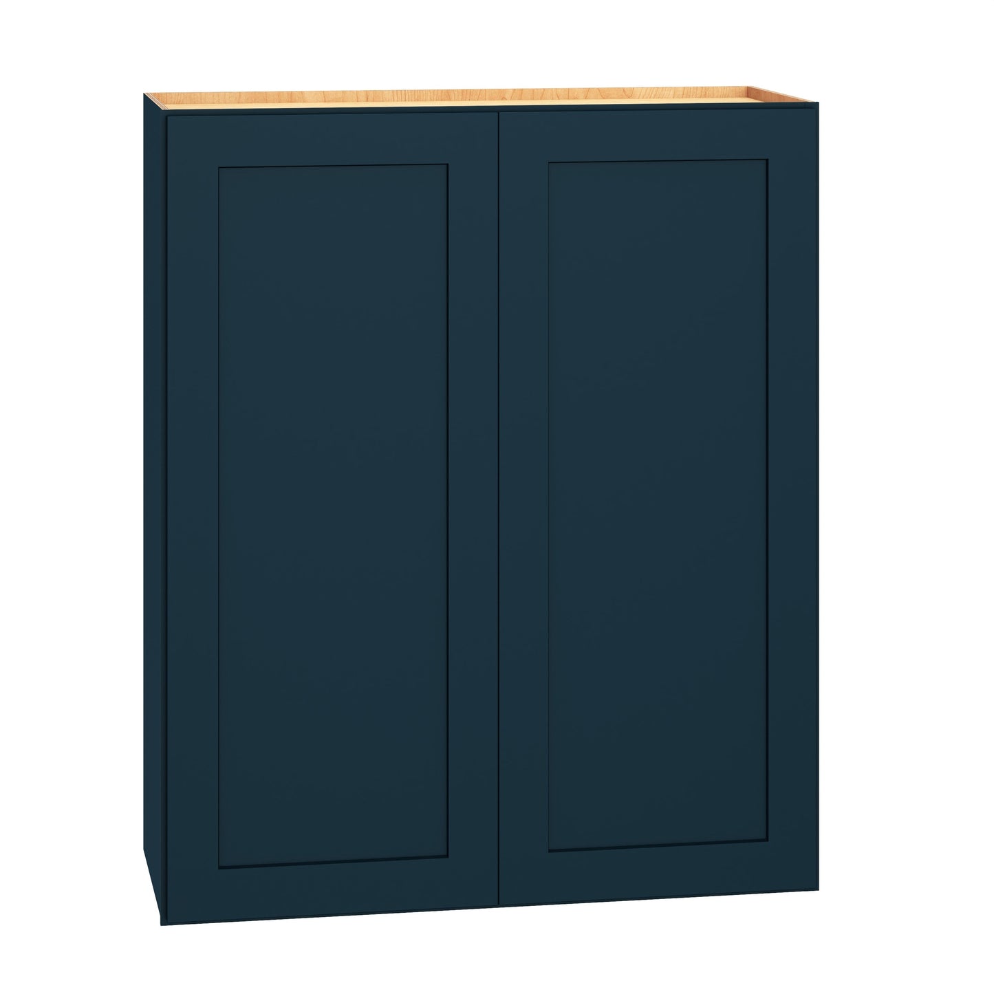 Diamond Express Jamestown 30-in W x 36-in H x 12-in D Regatta Blue Wall Fully Assembled Plywood Cabinet (Recessed Panel Shaker Door Style)
