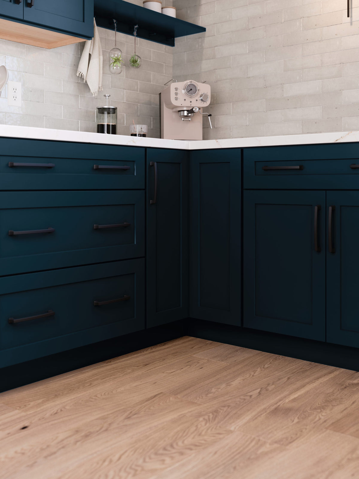Diamond Express Jamestown 27-in W x 34.5-in H x 24-in D Regatta Blue 1-Drawer Base Fully Assembled Plywood Cabinet (Recessed Panel Square Style)