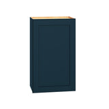 Diamond Express Jamestown 18-in W x 30-in H x 12-in D Regatta Blue Wall Fully Assembled Plywood Cabinet (Recessed Panel Shaker Door Style)