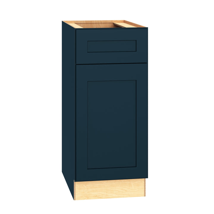 Diamond Express Jamestown 15-in W x 34.5-in H x 24-in D Regatta Blue 1-Drawer Base Fully Assembled Plywood Cabinet (Recessed Panel Square Style)