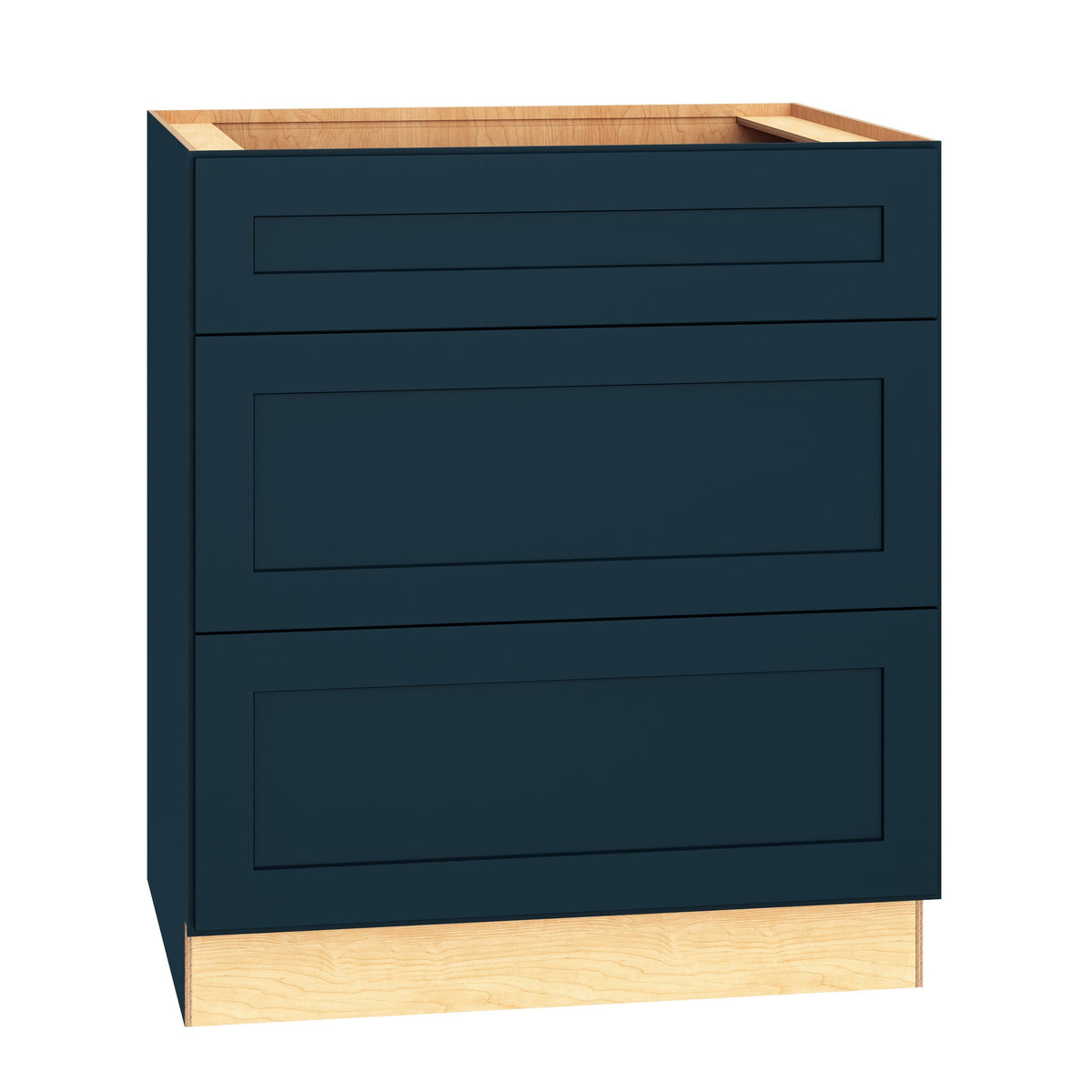 Diamond Express Jamestown 30-in W x 34.5-in H x 24-in D Regatta Blue 1-Drawer Base Fully Assembled Plywood Cabinet (Recessed Panel Square Style)