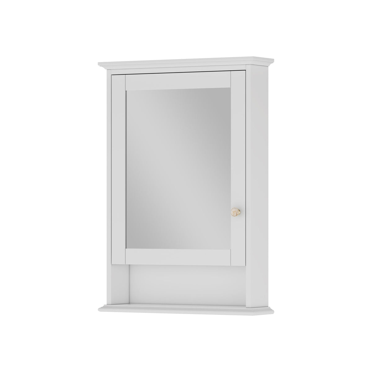 WELLFOR GRACE Solid Wood 24-in x 34-in Surface Mount White Mirrored Soft Close Medicine Cabinet