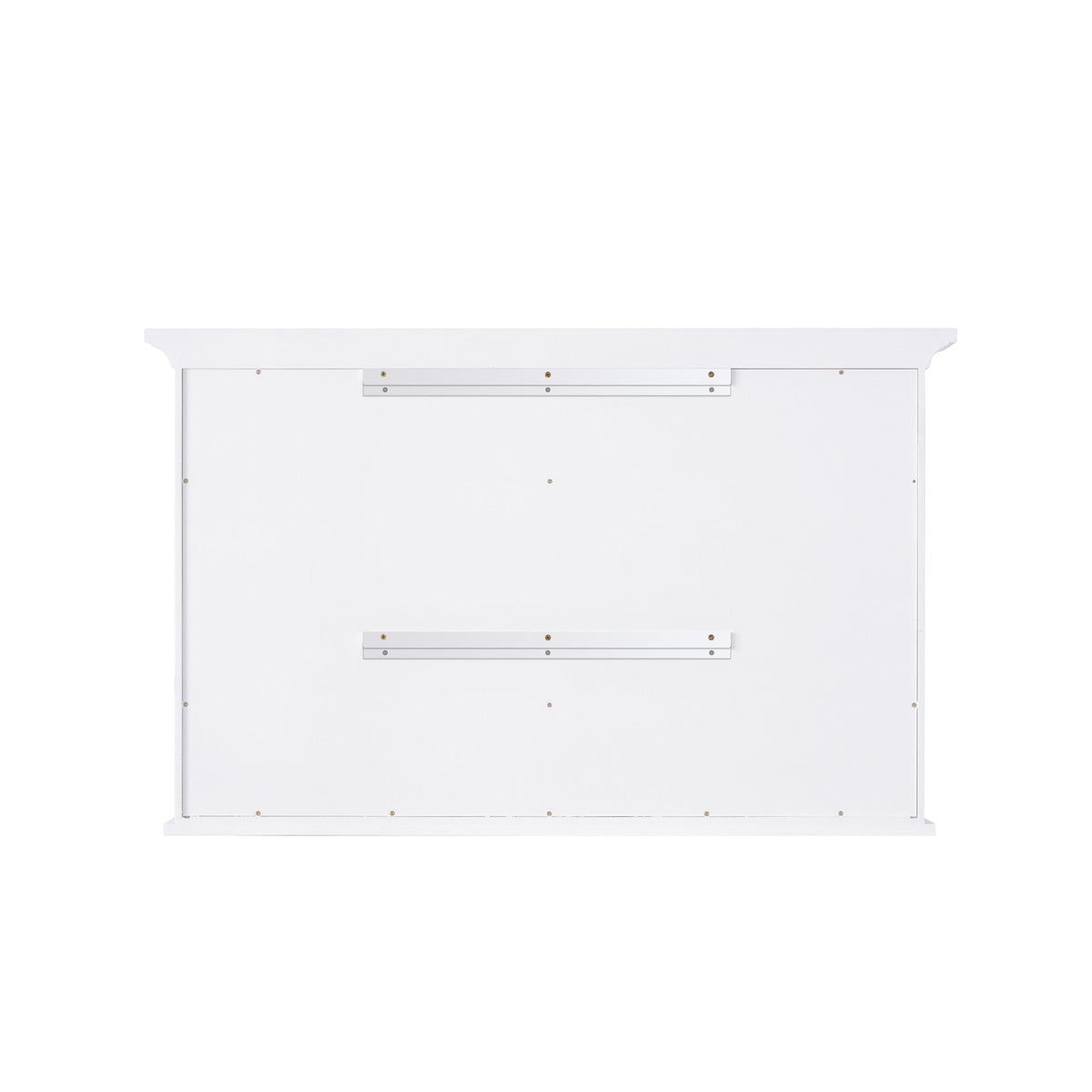 WELLFOR GRACE Solid Wood 48-in x 30-in Surface Mount White Mirrored Soft Close Medicine Cabinet