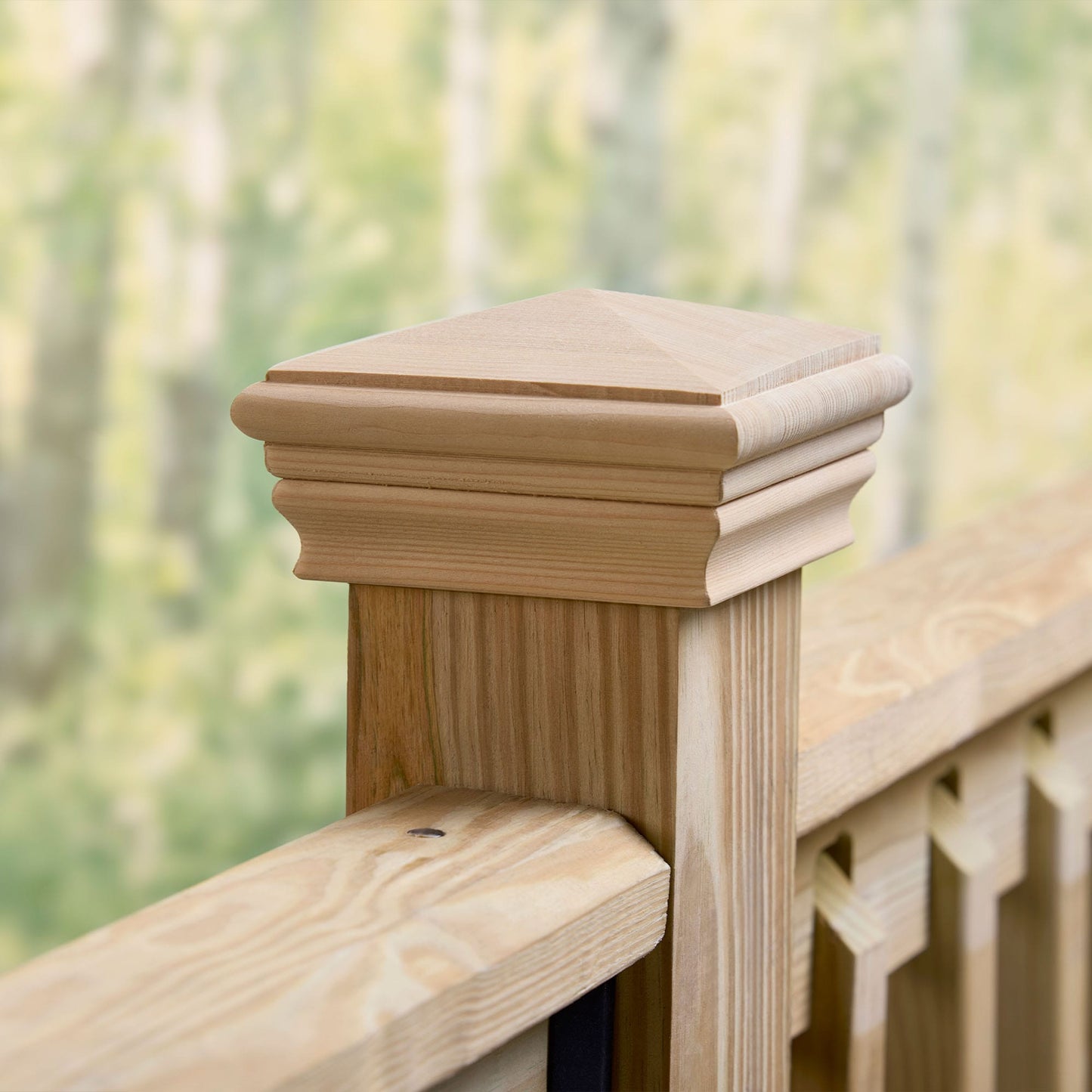 RELIABILT 4-in x 4-in Wood Redwood Deck Post Cap