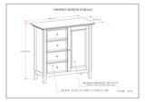 Simpli Home Amherst Hickory Brown Transitional Wood Media Cabinet
