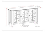 Simpli Home Acadian Brunette Brown Transitional Wood Media Cabinet