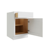 RELIABILT Parkstone 21-in W x 34.5-in H x 24-in D White 1-Drawer Base Fully Assembled Plywood Cabinet (Flat Panel Shaker Style)