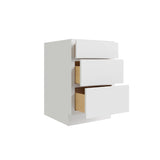 RELIABILT Parkstone 21-in W x 34.5-in H x 24-in D White 3-Drawer Base Fully Assembled Plywood Cabinet (Flat Panel Style)