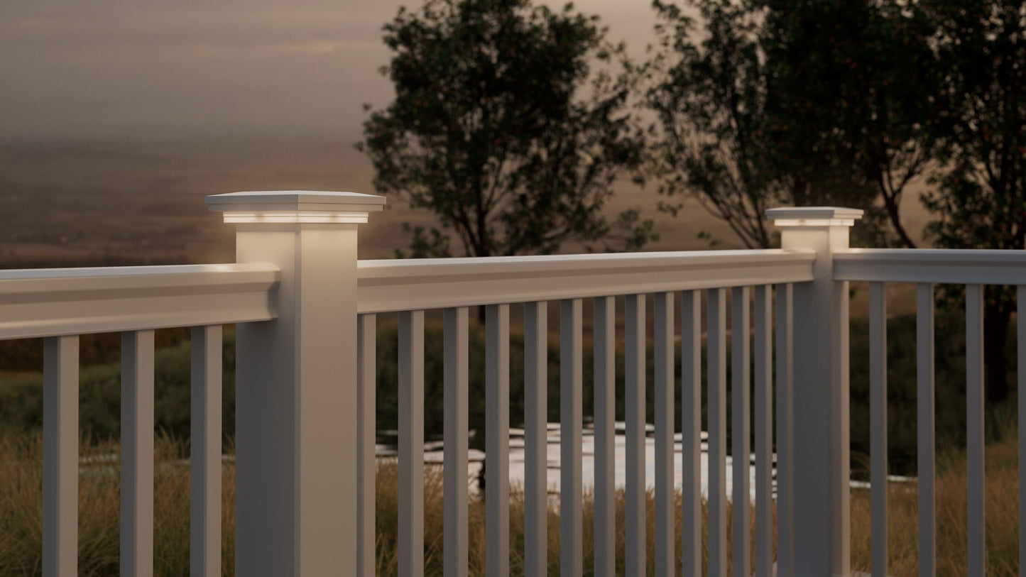 Fiberon 4-in x 4-in 25-Lumen 0.3-Watt Alpine Low Voltage Hardwired LED Outdoor Post Cap Light (3000 K)