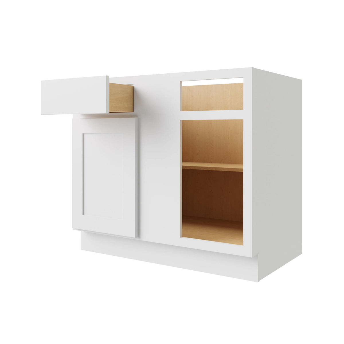 RELIABILT Parkstone 33-in W x 34.5-in H x 24-in D White Blind 1-Drawer Base Fully Assembled Plywood Cabinet (Flat Panel Shaker Style)