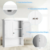 WELLFOR 23.5-in x 28-in x 7.5-in White Bathroom Wall Cabinet