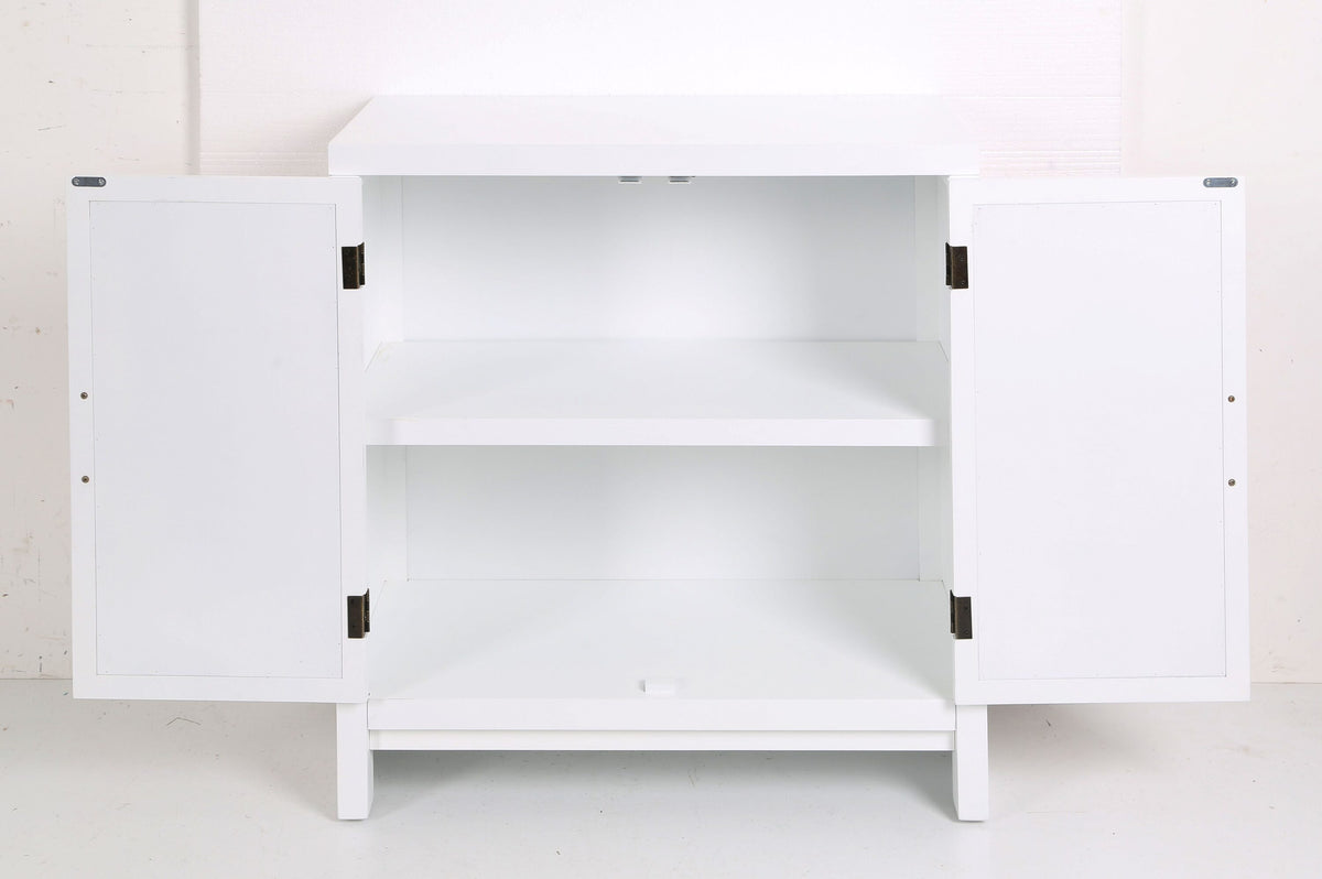 allen + roth White Casual Composite Media Cabinet