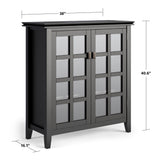 Simpli Home Artisan Black Transitional Wood Media Cabinet
