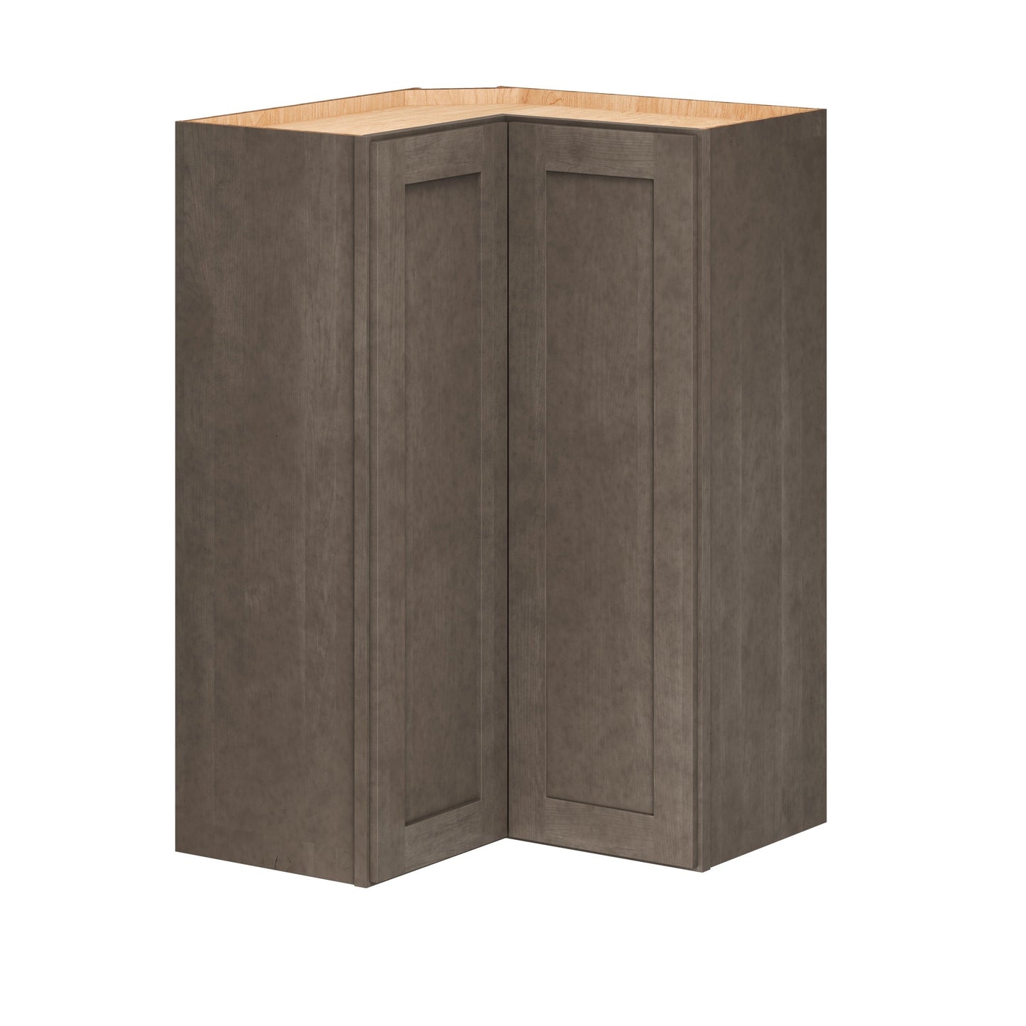 Diamond Express Jamestown 36-in W x 36-in H x 12-in D Colt Brown L-shaped Corner Wall Fully Assembled Plywood Cabinet (Recessed Panel Shaker Style)