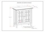 Simpli Home Bedford Light Golden Brown Transitional Wood Media Cabinet