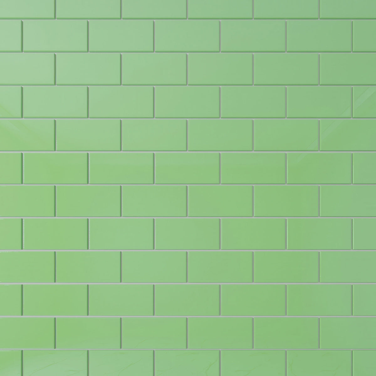 Giorbello Classic Premium Powder Room Green 3-in x 6-in Glossy Glass Subway Wall Tile (5-sq. ft/ Carton)