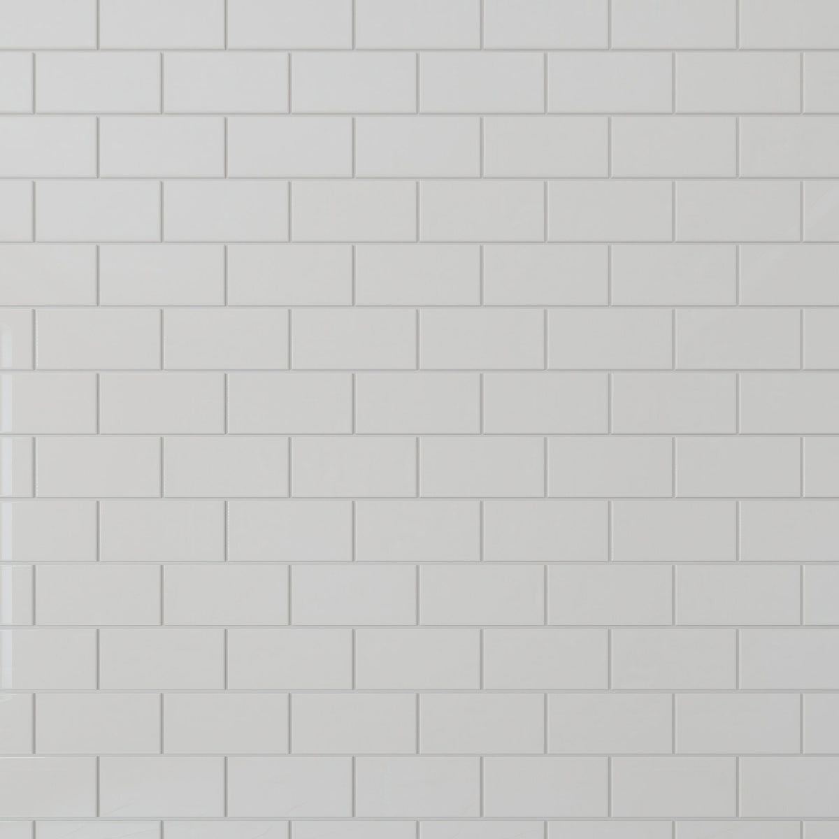 Giorbello Classic Premium Bright White 3-in x 6-in Glossy Glass Subway Wall Tile (5-sq. ft/ Carton)
