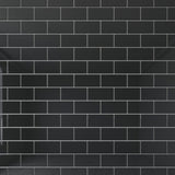 Giorbello Classic Premium Glass Subway Black 3-in x 6-in Glossy Glass Subway Wall Tile (5-sq. ft/ Carton)