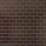 Giorbello Classic Premium Classic Brown 3-in x 6-in Glossy Glass Subway Wall Tile (5-sq. ft/ Carton)