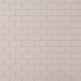 Giorbello Classic Premium Rose Pale Pink 3-in x 6-in Glossy Glass Subway Wall Tile (5-sq. ft/ Carton)