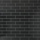 Giorbello Classic Premium Black 4-in x 12-in Glossy Glass Subway Wall Tile (5-sq. ft/ Carton)