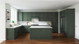 allen + roth Galway 15-in W x 42.125-in H x 12-in D Sage Wall Fully Assembled Cabinet (Flat Panel Shaker Door Style)