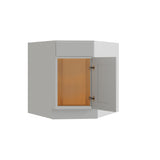 RELIABILT Parkstone 32-in W x 34.5-in H x 24-in D Grey Diagonal Sink Base Fully Assembled Plywood Cabinet (Flat Panel Shaker Style)