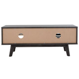 Safavieh Aurelio Distressed Black Casual Mdf Media Cabinet