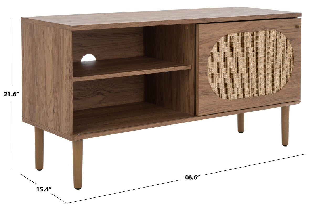 Safavieh Claude Oak Coastal Mdf Media Cabinet