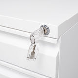 Mondawe Modern 3-Drawer Vertical File Cabinet, 17.32  14.57  23.63in Metal Filing Cabinet with Lock, White