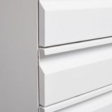 Mondawe Modern 3-Drawer Vertical File Cabinet, 17.32  14.57  23.63in Metal Filing Cabinet with Lock, White