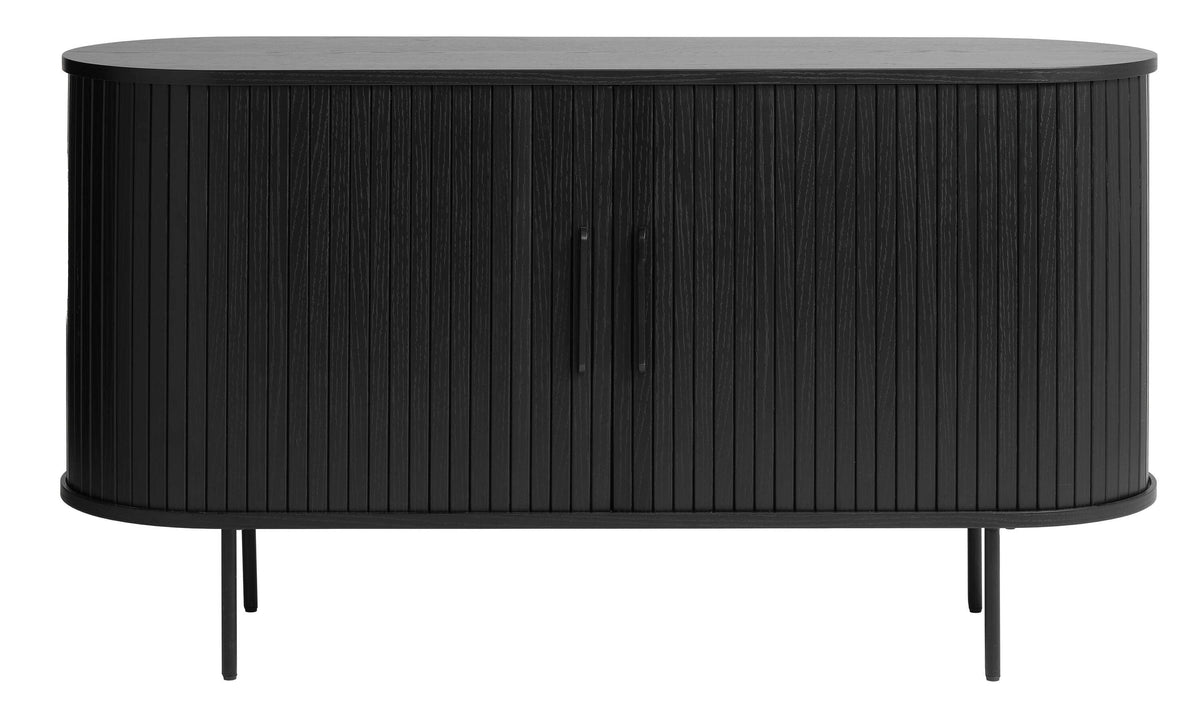 Contemporary/Modern Black Oak Wood Oak Sideboard