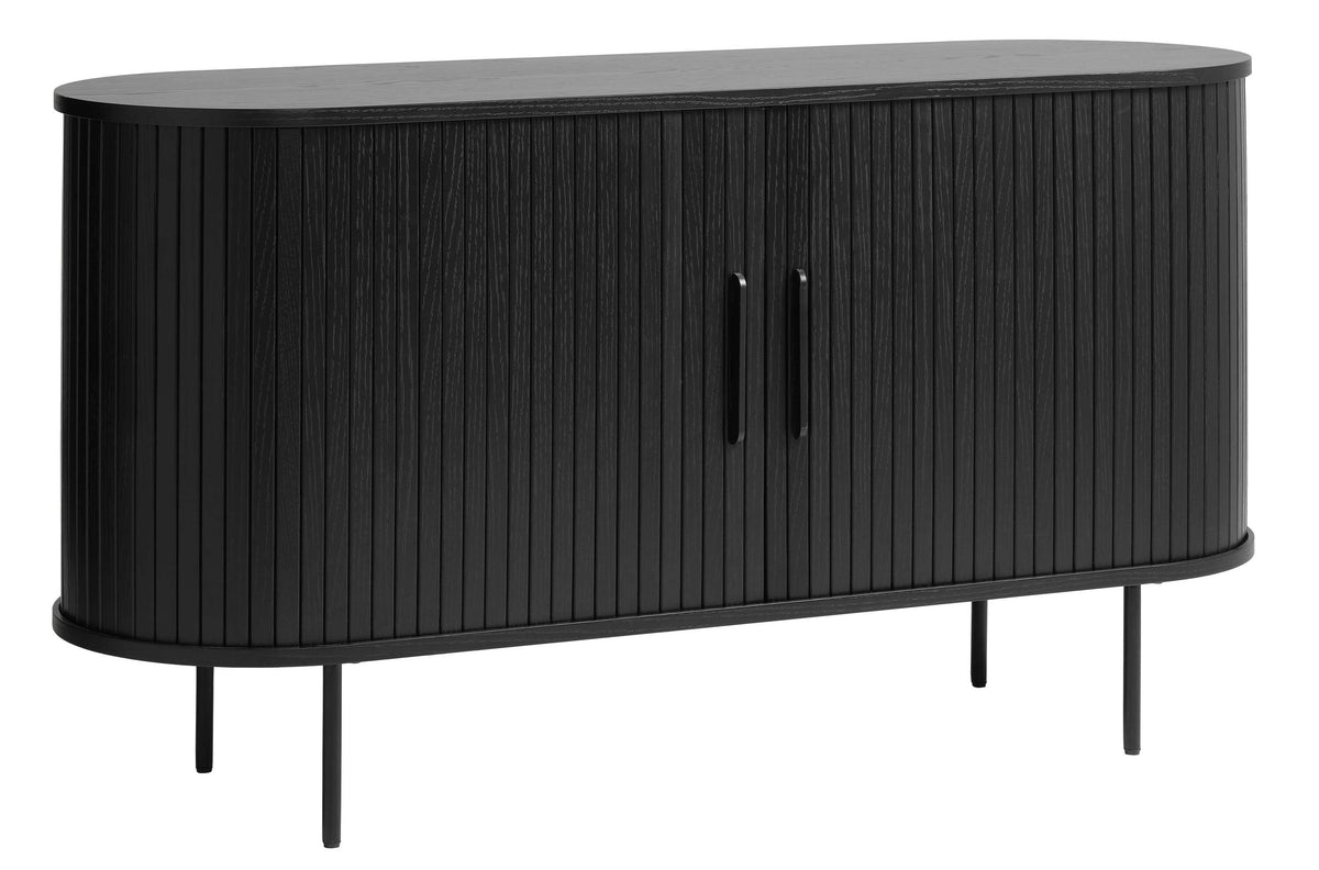 Contemporary/Modern Black Oak Wood Oak Sideboard