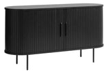Contemporary/Modern Black Oak Wood Oak Sideboard