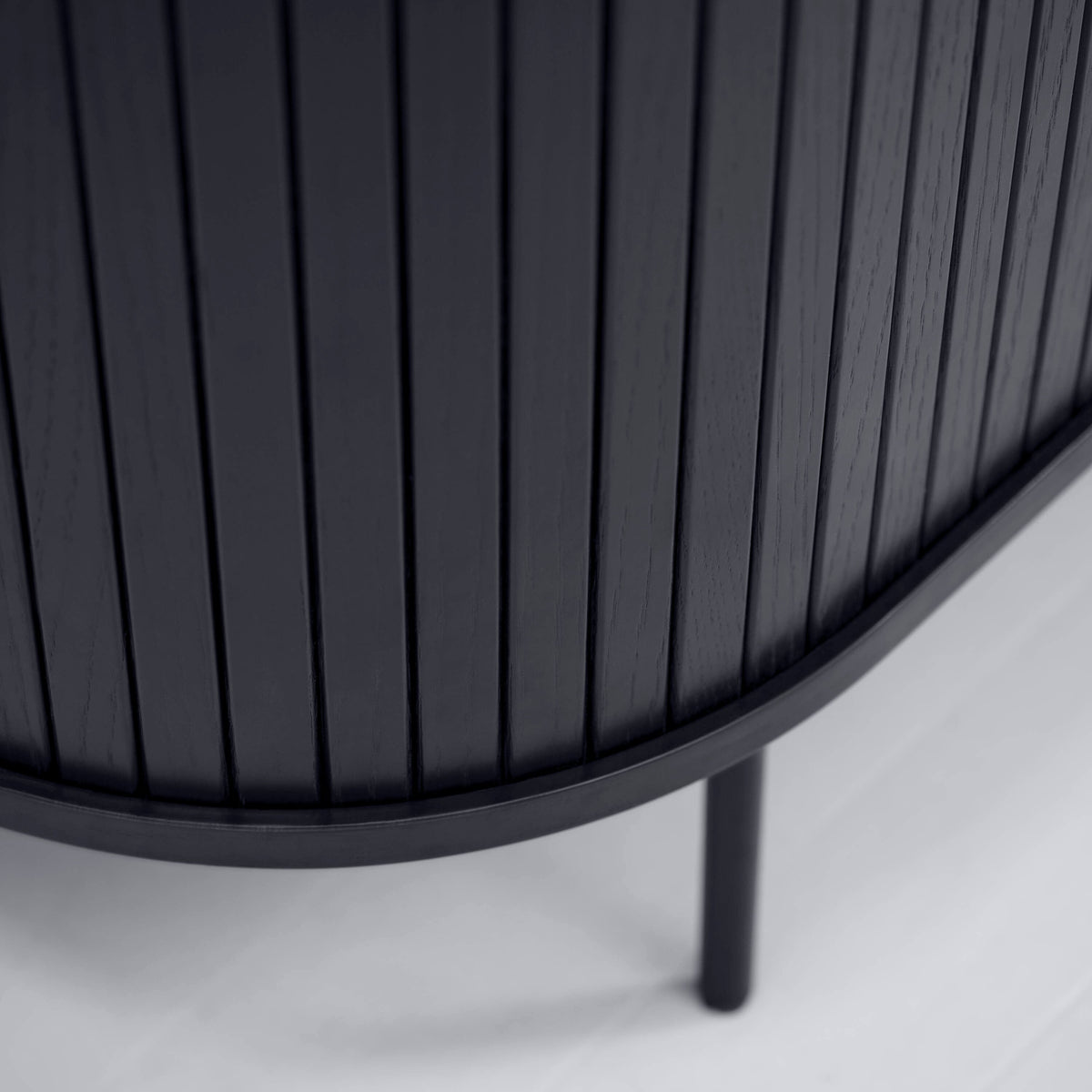Contemporary/Modern Black Oak Wood Oak Sideboard