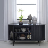 Contemporary/Modern Black Oak Wood Oak Sideboard