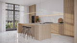 Satori Calacatta 32-in x 32-in Polished Porcelain Marble-Look Floor and Wall Tile, Rectified (13.78-sq ft/Carton)