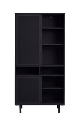 Contemporary/Modern Black Metal China Cabinet
